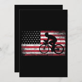 Cyclusrijwiel Amerikaanse vlag op 4 juli Kaart (Voorkant / Achterkant)