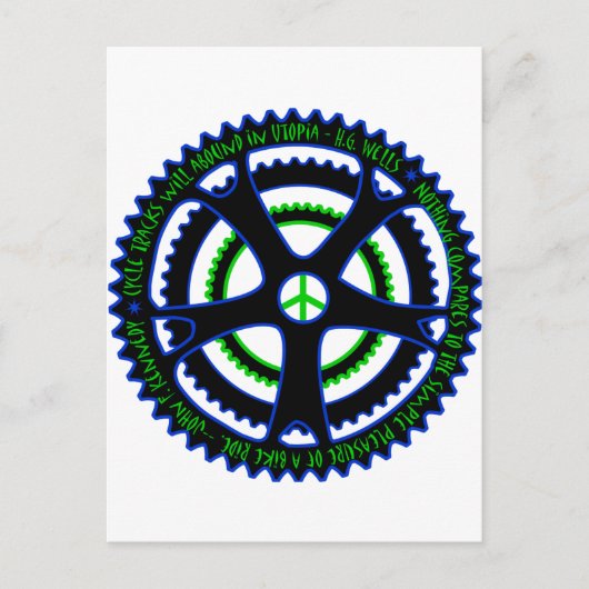 Cyclussporen treden op in Utopia Briefkaart (Voorkant)