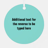 Cyclusthema racecyclus met jouw tekst op metalen ornament (Achterkant)