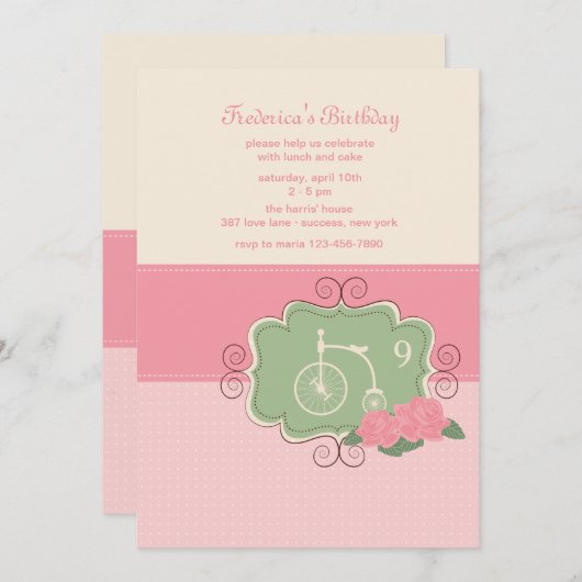  cyclusuitnodiging kaart (Voorkant / Achterkant)