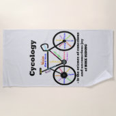 Cycologie the Science of the Joy of Bike Riding Fu Strandlaken (Voorkant)