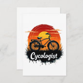 Cycologist Bike Adventure: Sunset Graphic T-shirt Aankondiging (Voorkant / Achterkant)