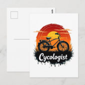 Cycologist Bike Adventure: Sunset Graphic T-shirt Briefkaart (Voorkant / Achterkant)