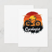 Cycologist Bike Adventure: Sunset Graphic T-shirt Informatiekaartje (Voorkant / Achterkant)