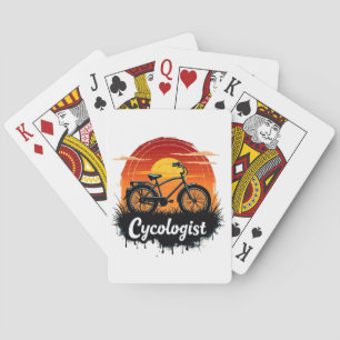 Cycologist Bike Adventure: Sunset Graphic T-shirt Pokerkaarten