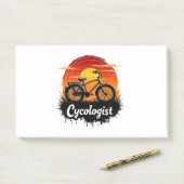 Cycologist Bike Adventure: Sunset Graphic T-shirt Post-it® Notes (Op bureau)