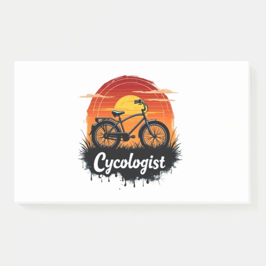 Cycologist Bike Adventure: Sunset Graphic T-shirt Post-it® Notes (Voorkant)