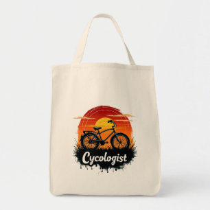 Cycologist Bike Adventure: Sunset Graphic T-shirt Tote Bag