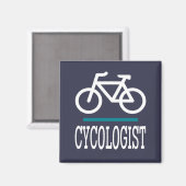 CYCOLOGIST Bike Biking Cycling Funny Novelty Magneet (Voorkant / Achterkant)