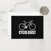 Cycologist Funny Bicycle Bike Gift Notitiekaartje (Voorkant / Achterkant in situ)