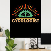 Cycoloog Art Poster (Thuiskantoor)