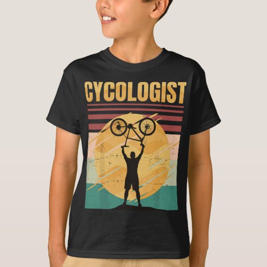 Cycoloog - Bike - Bicycle Ride Hobby Race - Retro T-shirt (Voorkant)