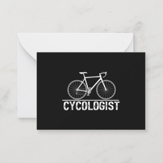 Cycoloog Bike Cycling Bicycle Notitiekaartje (Voorkant)