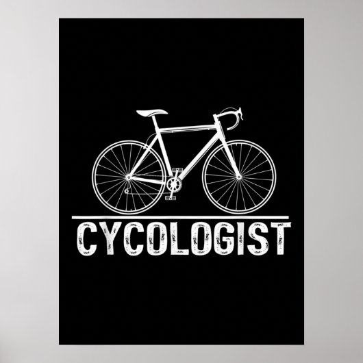 Cycoloog Bike Cycling Bicycle Poster (Voorkant)