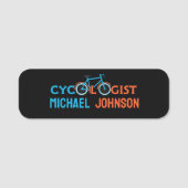 Cycoloog bike Cycling Gepersonaliseerd Naamplaatje (Voorkant)