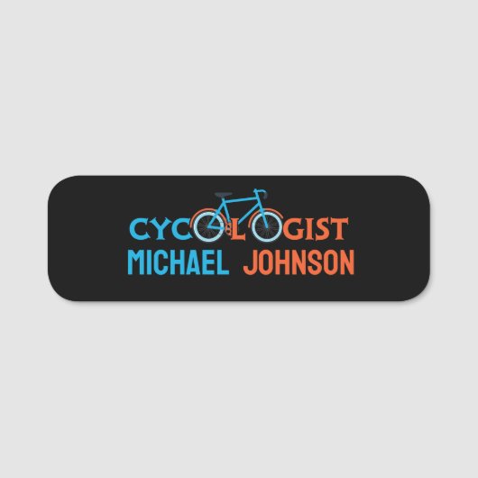 Cycoloog bike Cycling Gepersonaliseerd Naamplaatje (Voorkant)