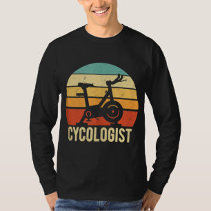 Cycoloog Bike Rider Funny Spin klasse Cyclist Gif T-shirt