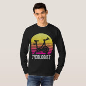 Cycoloog Bike Rider Funny Spin klasse Cyclist Gif T-shirt (Voorkant volledig)