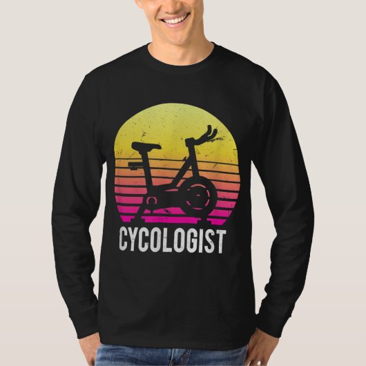 Cycoloog Bike Rider Funny Spin klasse Cyclist Gif T-shirt (Voorkant)