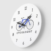 Cycoloog Blue Bicycle Large Clock Grote Klok (Hoek)