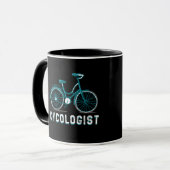 Cycoloog Coffee Mok Gift for Bikers and Cyclist (Voorkant links)