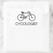 Cycoloog cycluscyclus rechthoekige sticker (Tas)