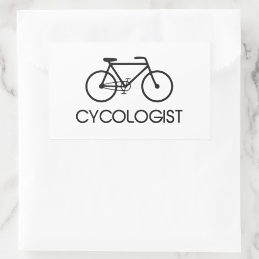 Cycoloog cycluscyclus rechthoekige sticker (Tas)