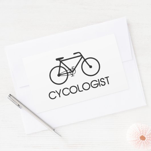 Cycoloog cycluscyclus rechthoekige sticker (Envelop)