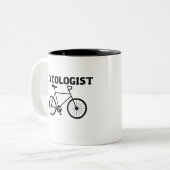 Cycoloog cycluscyclus tweekleurige koffiemok (Voorkant links)