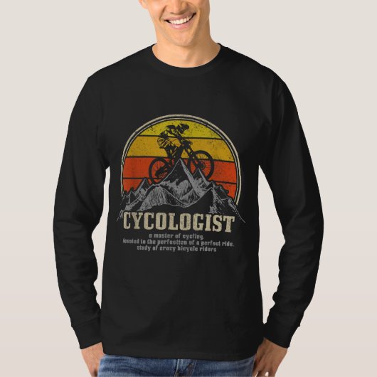 Cycoloog Definitie Grappige Mountainbike MTB Cycl T-shirt (Voorkant)