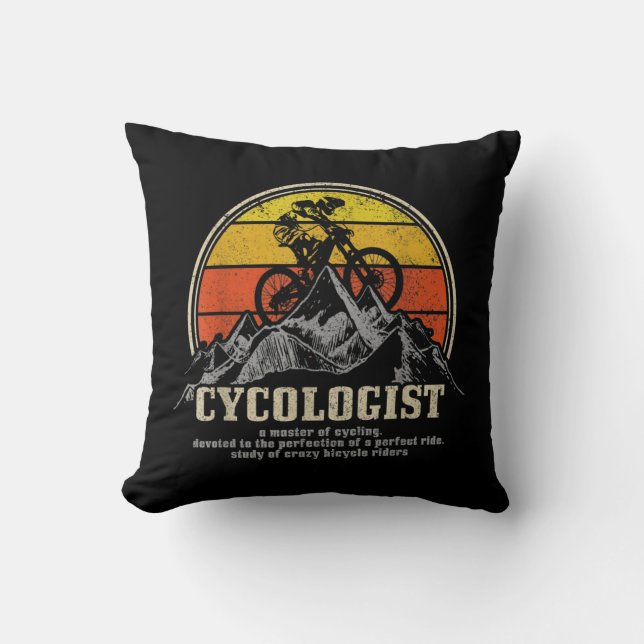 Cycoloog Definition Funny Mountain Bike MTB Kussen (Voorkant)