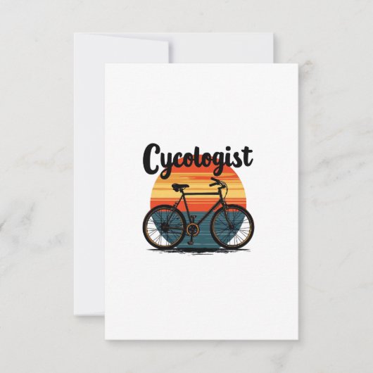 Cycoloog: Energetic Biker T-shirt – voor Fietsen Bedankkaart (Voorkant)