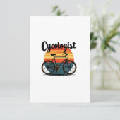 Cycoloog: Energetic Biker T-shirt – voor Fietsen Bedankkaart (Staand voorkant)