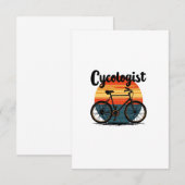 Cycoloog: Energetic Biker T-shirt – voor Fietsen Bedankkaart (Voorkant / Achterkant)