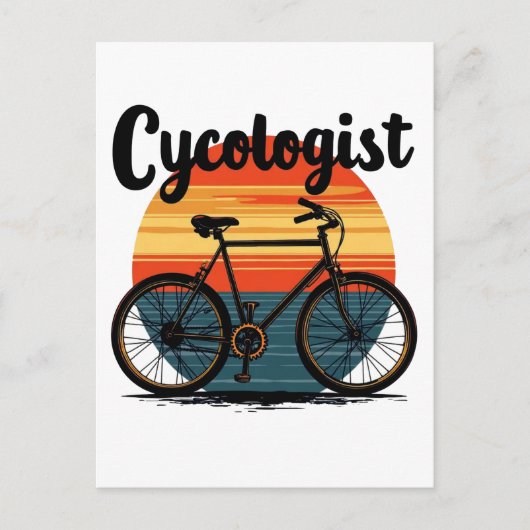 Cycoloog: Energetic Biker T-shirt – voor Fietsen Briefkaart (Voorkant)