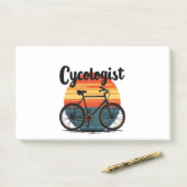 Cycoloog: Energetic Biker T-shirt – voor Fietsen Post-it® Notes (Op bureau)