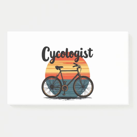 Cycoloog: Energetic Biker T-shirt – voor Fietsen Post-it® Notes (Voorkant)
