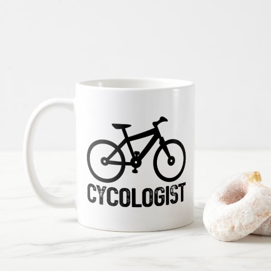 Cycoloog Fietsen Verjaardag Cool Fiets Lover Leuk Koffiemok (Met donut)