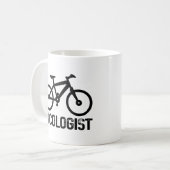 Cycoloog Fietsen Verjaardag Cool Fiets Lover Leuk Koffiemok (Voorkant links)
