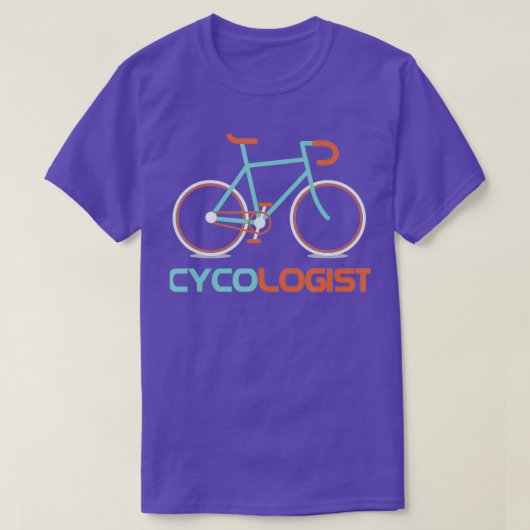 Cycoloog fietsenfietsenfietsenfietsenfietser Road  T-shirt (Design voorkant)