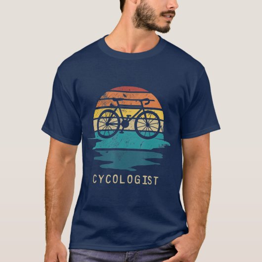 Cycoloog  fietsenparodieontwerpcadeau t-shirt (Voorkant)
