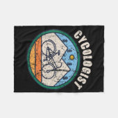 Cycoloog Funny Bicycle Cycling  Gift Fleece Deken (Voorkant (Horizontaal))