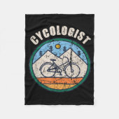 Cycoloog Funny Bicycle Cycling Gift Fleece Deken (Voorkant)