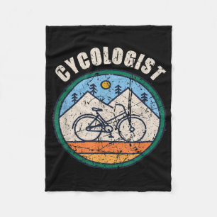 Cycoloog Funny Bicycle Cycling  Gift Fleece Deken
