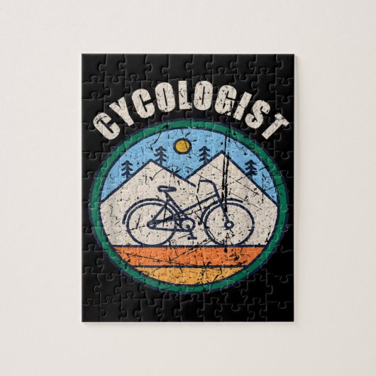 Cycoloog Funny Bicycle Cycling Gift Legpuzzel (Verticaal)