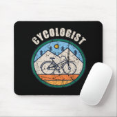 Cycoloog Funny Bicycle Cycling Gift Muismat (Met muis)