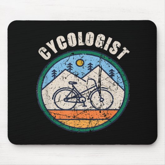 Cycoloog Funny Bicycle Cycling Gift Muismat (Voorkant)