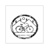 Cycoloog Funny Bicycle Cycling  Gift Rubberstempel (Afrduk)