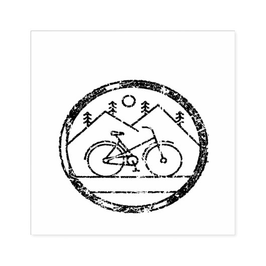 Cycoloog Funny Bicycle Cycling Gift Rubberstempel (Afrduk)