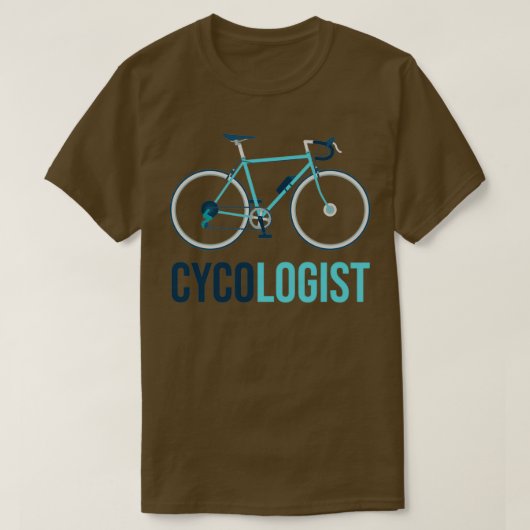 Cycoloog Funny Cycling Cycling Cyclist T-shirt (Design voorkant)